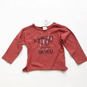 Zara NWT graphic long sleeve top 12-18 months